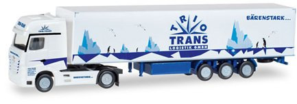herpa 066709 Fahrzeug Mercedes Benz Actros Gigaspace Koffer-Sattelzug Trio-Trans, Medium