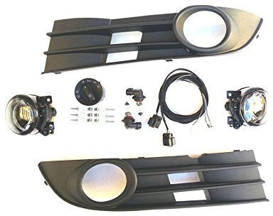 HZ-DESIGN 1 Komplettsatz Nebelscheinwerfer NSW zur Nachrüstung Kabel Schalter kompatibel mit VW Touran GP HB4