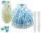 Set Rock Perücken Schuhe Socken Accessoires Vollständiger Satz für 1/3 BJD Dolls Ball Jointed Dolls 21-23inch 60cm (Blue)