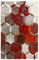 Teppich Rot Grau Kurzflor für Wohnzimmer Schlafzimmer Flur Kinderzimmer Esprit Home MODERNINA das Original (133 x 200 cm)