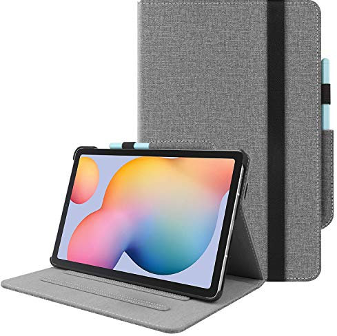 HoYiXi Custodia per Samsung Galaxy Tab S6 Lite 10.4 Pollici 2022/2020 Ultra Slim Case in Pelle Cover con Supporto Custodia per Samsung Galaxy Tab S6 Lite 10.4 SM-P613/P619/P610/P615 - Grigio