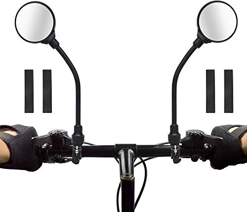 Coitak Fahrradspiegel, verstellbarer Lenker-Rückspiegel, 2 Stück, konvexer Spiegel, universell für Fahrrad