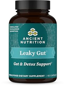Ancient Nutrition Gut Health Supplement Leaky Gut Capsules, 60ctFormulated with Licorice Root, Astragalus, Marshmallow, and L-Glutamine, Gluten Free, Paleo and Keto Friendly, 60 Ct