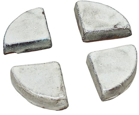 Teramico Untersetzer Füße für Blumentöpfe/Pflanzgefäße Blau Anthrazit Weiß Steinzeug glasiert -absolut frostfest- (20er, Grau-Weiß)