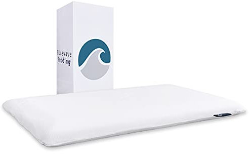Bluewave Bedding sehr flaches Hyper Slim Gel-Memoryschaum-Kissen für Bauch- und Rückenschläfer, niedriges, flaches Design für Halswirbelsäulenausrichtung, tieferen Schlaf, 5,7 cm hoch, Kingsize-Größe