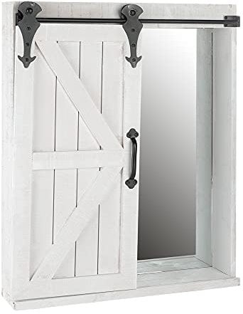 Melko Wandschrank Schiebetür Spiegelschrank Badschrank Wandregal Weiß Hängeschrank Wandboard