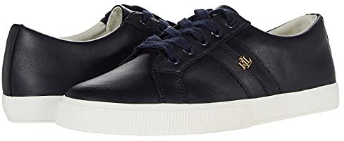 Lauren Ralph Lauren Janson II Action Leather Sneaker, Lauren Navy, 43 EU