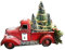 Camion Rosso, centrotavola Natalizio, Camion Rosso, camioncino Rosso Vintage con Alberi di Natale per Decorazioni Natalizie e Decorazioni da tavola