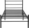 DORAFAIR Metallbett Einzelbett Jugendbett Bettrahmen Gästebett Bettgestell 90x190cm mit Lattenrost