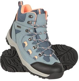 Mountain Warehouse Adventurer Womens Boots - Waterproof Rain Boots, Synthetic & Textile Walking Shoes - For Spring Summer, Hiking & Trekking Blue Adult Shoe Size 8