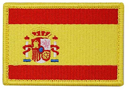 Parche bordado de la bandera de Espa?a con respaldo de gancho y bucle para uniforme militar, bolsa t¨¢ctica, chaqueta