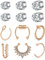 Mayhoop Fake Nasenpiercing Gefälscht Fake Septum Piercing Fake Nose Ring Faux Nasenring Fake Ohr Helix Cartilage Piercing 12Stk Rosegold