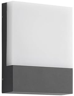 LED Outdoor Wall Light 'Vanira' (Modern) in Black Made of Aluminium (1 Light Source,) from Lindby | Wall lamp for Exterior/Interior Walls, House, Terrace und Balcony