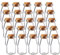 Danmu Art100ml Mini Glass Jars with Cork Stoppers Milk Glass Bottles Small Favor Jars Yogurt Pudding Storage Jar for Party Favors (100ml-25Pack)