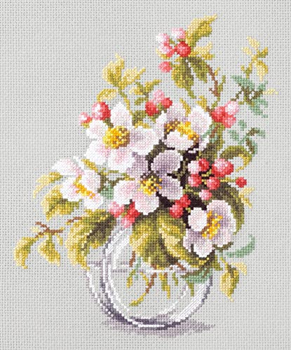 Magic Needle 100-011 ZW Blühender Apfelbaum Kreuzstichset mit Zählmuster Zweigart Edition, Baumwolle, multifarbig, 18x23cm