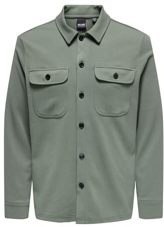 ONLY & SONS Onsnewkodyl Noos-Sudadera con Capucha Camisa Casual, Castor Gray, S para Hombre