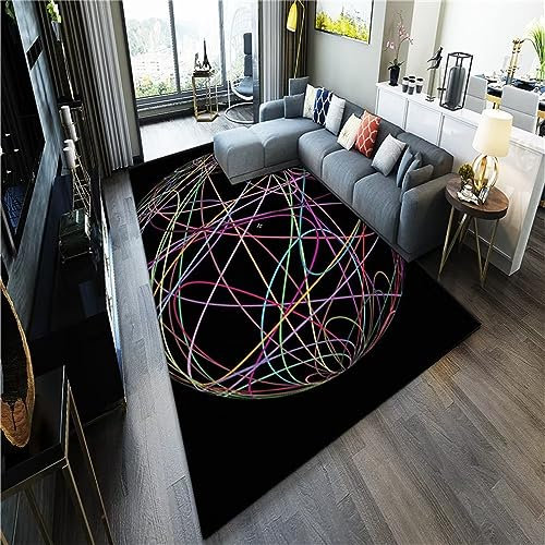 RUGMRZ Auslegware Teppichboden Bequem, weich und milbenresistent Teppich antirutschunterlage schwarz Bad Teppich Teppich Waschbar In Waschmaschine Auslegware Teppichboden schlafzimmer160x220CM