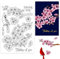 ORIGACH Pflaume Blüte Blume klar Stempel für Kartenherstellung Winter Frühling Blume Silikonstempel für DIY Scrapbooking Fotoalbum dekorative