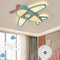 LED Deckenlampe Kinderzimmer 52W Flugzeug Kinderzimmer Lampe Decke Kreative Flugzeug Lampe Mit Fernbedienung Dimmbar 3000K~6500K Babyzimmer Deckenleuchte Kinderzimmer Deko Lampe, 76cm Himmelblau