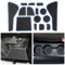 CDEFG Kompatibel mit Opel Corsa F 2020-2023 2024, Gummimatten Mittelkonsole Antirutschmatten rutschfest Becherhalter Gummi Matte Armlehne Corsa F Manuelle Bremse Zubehör (Blau)