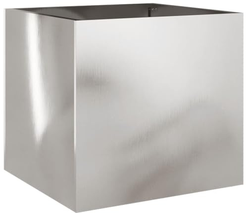 vidaXL Pflanzkübel 2 STK. Silbern 42x40x39 cm Edelstahl