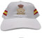 Gorra Bandera España Bordado Patrón de Yate. Color Blanco.