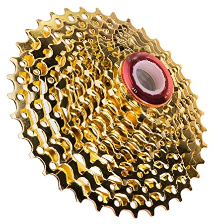 DMLHL Langlebig einfach installieren MTB Mountainbike Freilauf 10 Speed 10S Fahrradkassette 11-36 T Gold Schwungrad Für M610 XT M785 SLX M670 XTR M975 K7 NX GX