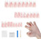 Press on Nails with Bow and Pearls 24pcs French Tip False Nail with Glue Square Stick on Nails for Women Coffin Glossy Nude Pink Acrylic Full Cover Fake Nail with White Border Design