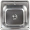 ANW HOME Spülbecken Küche mit Siphon, Waschbecken Küche Edelstahl mit Hahnloch, Spüle Spülbecken Edelstahl Eckig, Edelstahlspüle Einbauspüle, Klein Küchenspülen, Spüle Küche (Mikro Decor - 48x48 cm)
