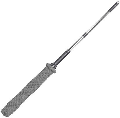 LOCADENCE Trapeador Giratorio autoescurrido, trapeador autoescurridor Resistente, Cuerda de Fibra de Acero Inoxidable, trapeador de Piso fácil de apretar, trapeador Giratorio