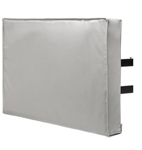 UALXPAO Cover De TelevisióN Al Aire Libre Cubierta de TV Impermeable al Aire Libre for Mover Protectores de Pantalla de TV de Caja de Pantalla Plana Exterior(Grey,60-65inch)