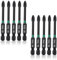 10 PCS Magnetic Screwdriver Bit Set, 70 MM Hex Magnetic Impact Screwdriver Driver Bits Heavy Duty Impact Bit Holders for Impact Wrenches