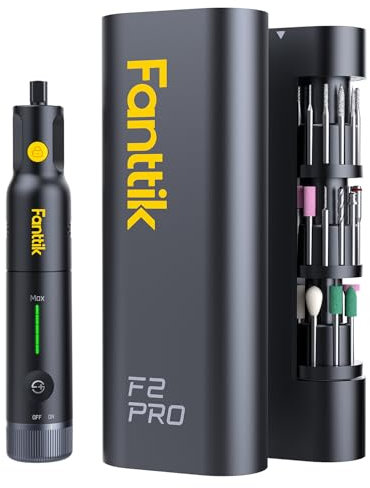Fanttik F2 PRO Akku Multifunktionswerkzeug, starker Magnetmotor, Revostor-Hub,4V Rotationswerkzeug Set mit 5 Gang (25000 U/min), zum Schleifen, Polieren, Bohren, Schnitzen, Schneiden