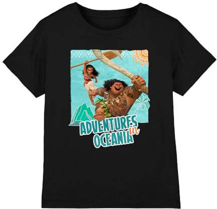 Moana Girl's Moana Maui Moana Aventures in Oceania Girls T Shirt T-Shirt