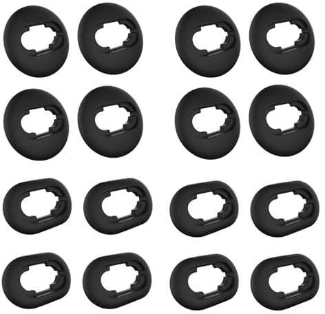 8 Pairs of Small and Large Silicone Replacement Earbuds for Samsung Galaxy Buds Live Black Wireless Non-slip Bluetooth Earphones Earbuds Set Anti-lost Replacement Silicone Earbuds, Black