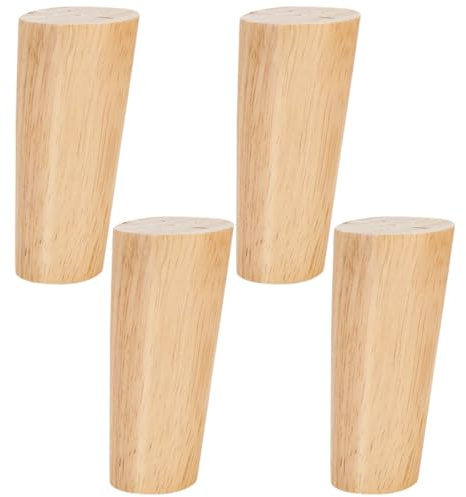 Sewroro Möbelbeine aus Massivem Holz 12cm Möbelbeine Riser für Sofa Kommode und Schrank Holzfüße mit Glatter Oberfläche Praktische Möbelfüße für Wohnzimmermöbel