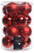 16 palline per albero di Natale in vetro, 8 cm, rosso