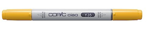COPIC Ciao Marker Typ Y - 35, Maize, vielseitiger Layoutmarker, mit einer mittelbreiten und einer Brush-Spitze