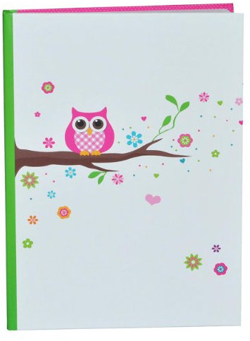 alles-meine.de GmbH Notizbuch/Tagebuch - Eulen Blumen Blüte - Dickes Buch gebunden für Geheimnisse Reisetagebuch / A5 blanko Hardcover - Erwachsene Jugendliche Mädchen Jungen K..
