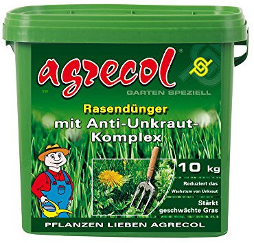 Premium Rasendünger mit Unkrautvernichter gegen Unkraut im Rasen - hochergiebig 10Kg für 500m² Rasenfläche