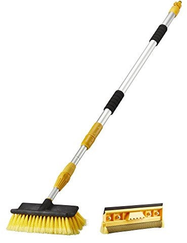 Easy Clean Telescopic Cleaning Hose Brush Set Extendable 2-in-1 with Window Cleaning Head