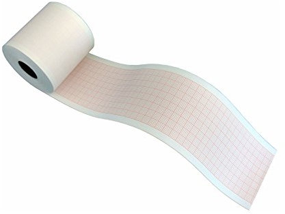 EKG-Thermopapierrollen als Ersatz für Fukuda OP-11KE/ Nihon Kohden RQS50-3/ General Electric Marquette Hellige/Trismed (50 mm x 30 m)