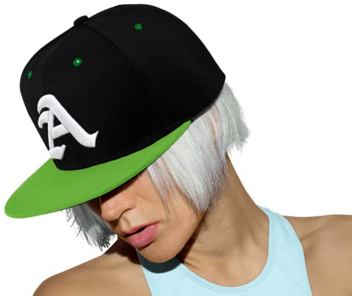 Morefaz New Unisex Jungen Mädchen Mütze Baseball Cap Snapback Hut Gotisch 3D A Kinder Kappe TM (A Green White)