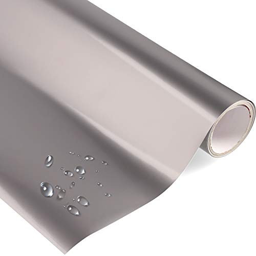 timalo® Premium Möbelfolie Hochglanz - Silber - 1 Meter x 63 cm Bastelfolie verschiedene Größen - Küchenfolie - Klebefolie für Möbel, Türen selbstklebende Folie Küche