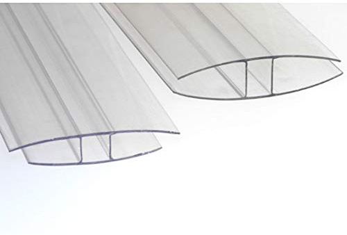 Decor-Italy Profilo H Policarbonato UV Protetto Lunghezza 2m Spessore 10mm