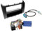 1 DIN Radio Einbauset mit Lenkradfernbedienung für Mercedes C Klasse CL203 Facelift 2005-2007 schwarz mit ISO