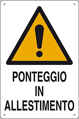 10 PZ Di CARTELLO PONTEGGIO IN ALLESTIMENTO CM.60X40