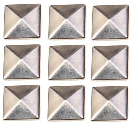 Nietennieten mit flacher Rückseite, zum Kleben von Taschen, Kleidung, Gürtel, Schuhe, Bronze, 100 Stück silber