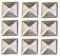 Nietennieten mit flacher Rückseite, zum Kleben von Taschen, Kleidung, Gürtel, Schuhe, Bronze, 100 Stück silber