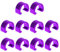 niumanery 10pcs Bike Bicycle Cycle MTB C-Clips Buckle Hose Brake Gear Cable Housing Guide Purple